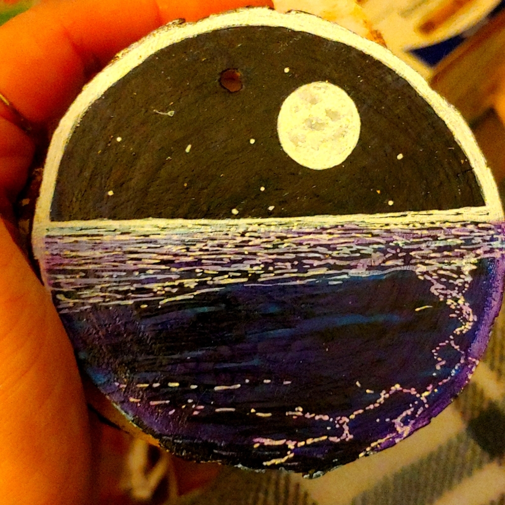 Hand painted wooden ornaments